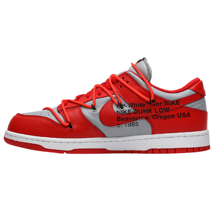Dunk Low x OW 'University Red'