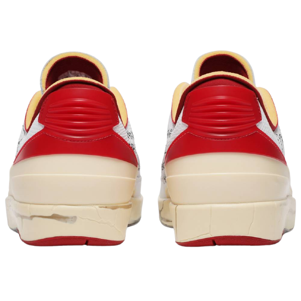 AJ 2 Low x OW 'White Varsity Red'