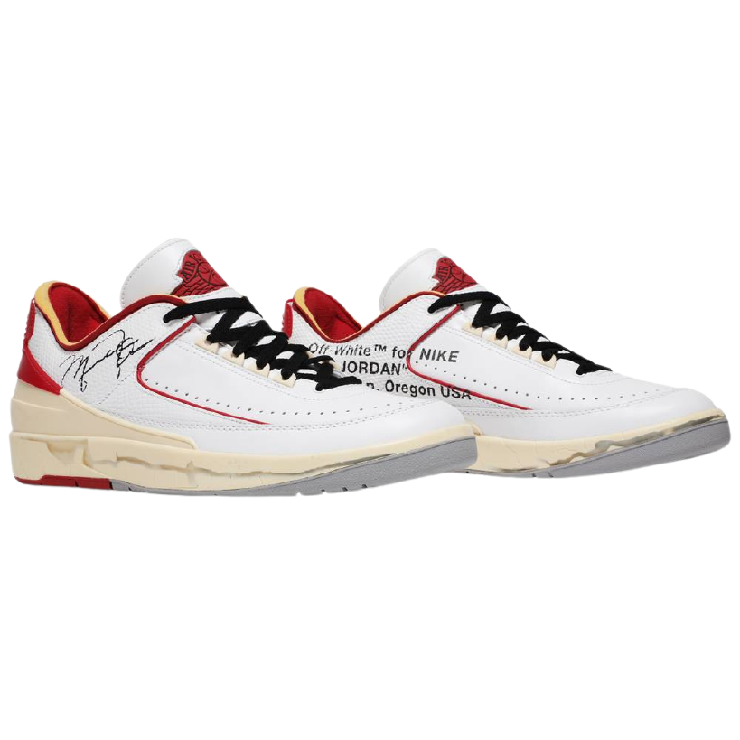 AJ 2 Low x OW 'White Varsity Red'