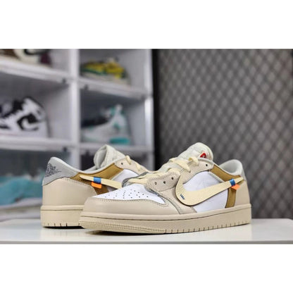 AJ 1 Low x OW 'Beige' Customs