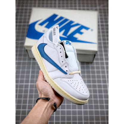 AJ 1 Low x Travis Scott 'White Blue' Customs