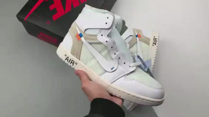 AJ 1 Retro High OG x OW 'White' 2018