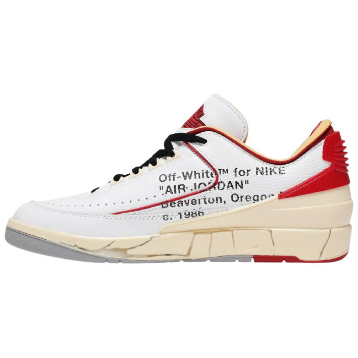 AJ 2 Low x OW 'White Varsity Red'