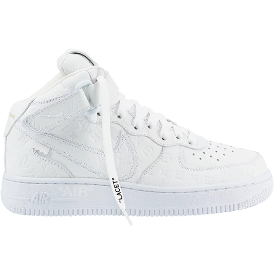 AF 1 Mid x LV 'Triple White' Customs